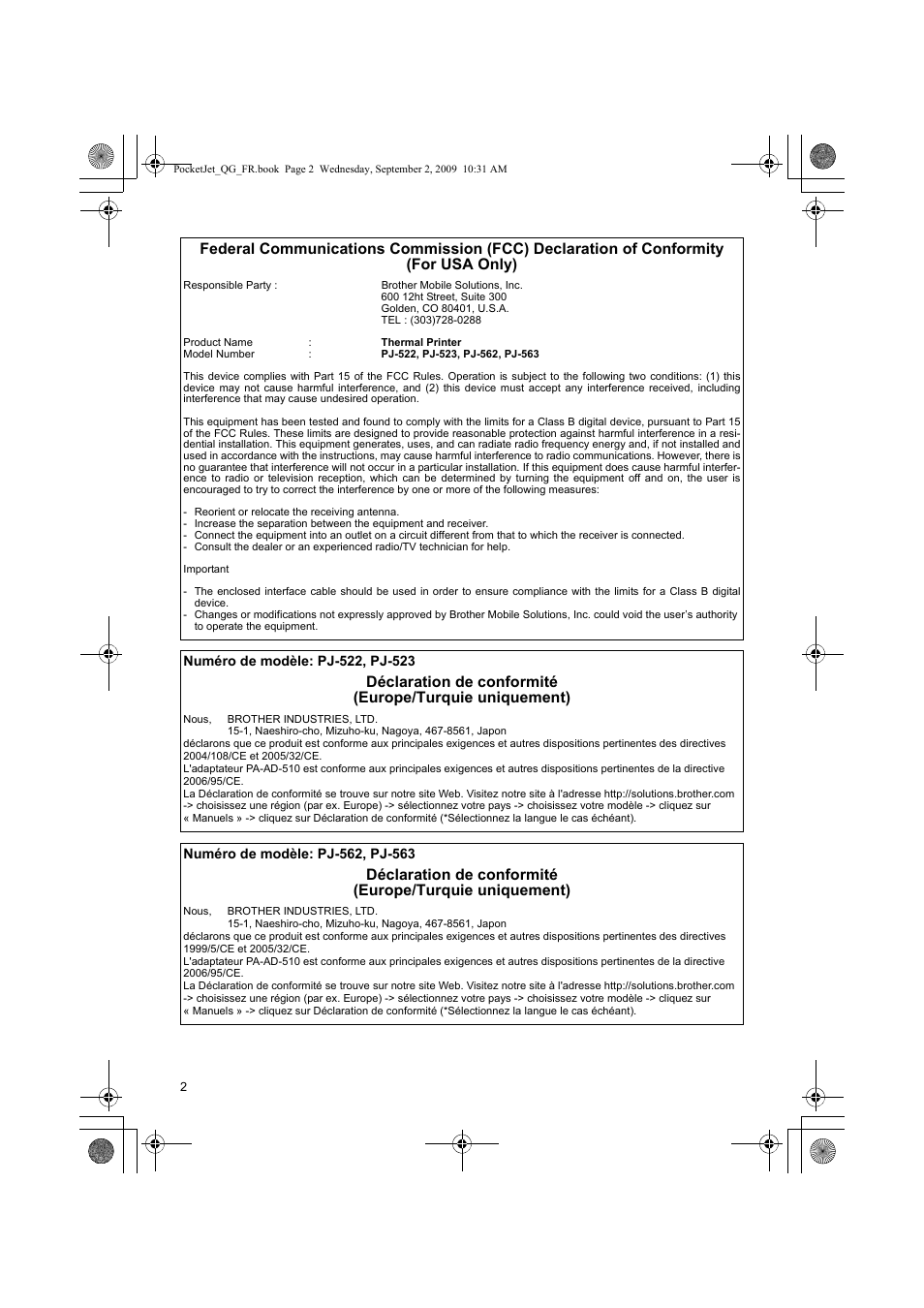 Brother PJ-523 User Manual | Page 14 / 170