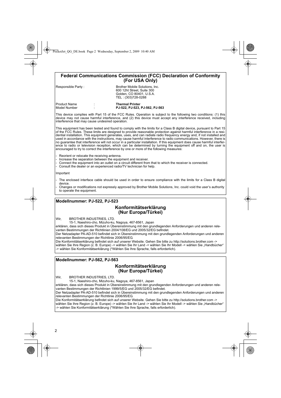 Brother PJ-523 User Manual | Page 26 / 170