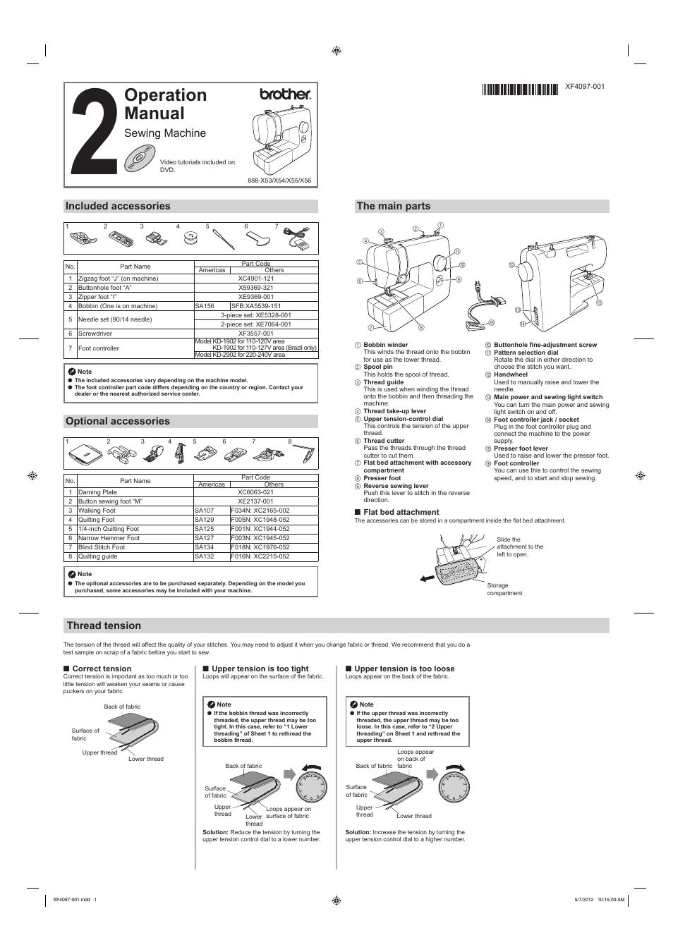 J1417l1417x1417ls1417bm2_01en, Operation manual, Sewing machine | Thread tension | Brother J17 User Manual | Page 3 / 4