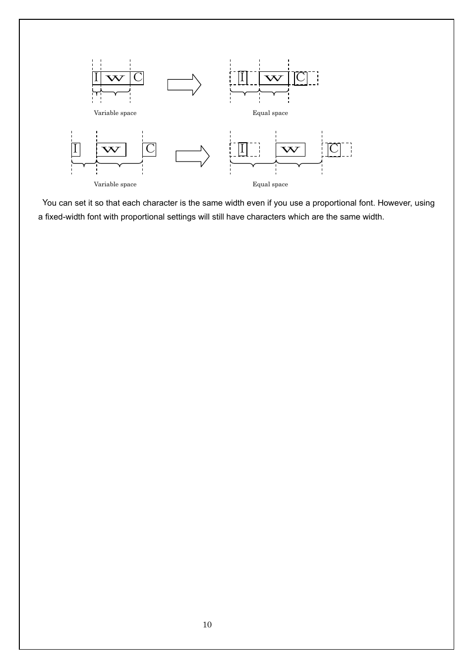 Ｃｉ ｗ, Ｃｉ ｗ ｃ ｉ | Brother MW-260 User Manual | Page 10 / 58