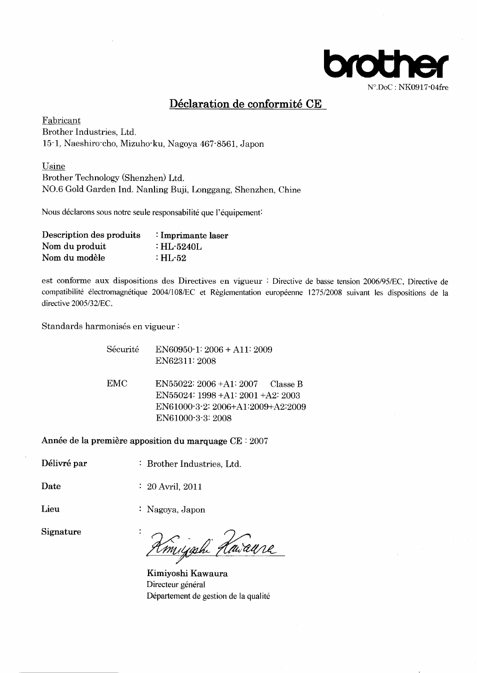 Brother HL-5240L User Manual | Page 6 / 21