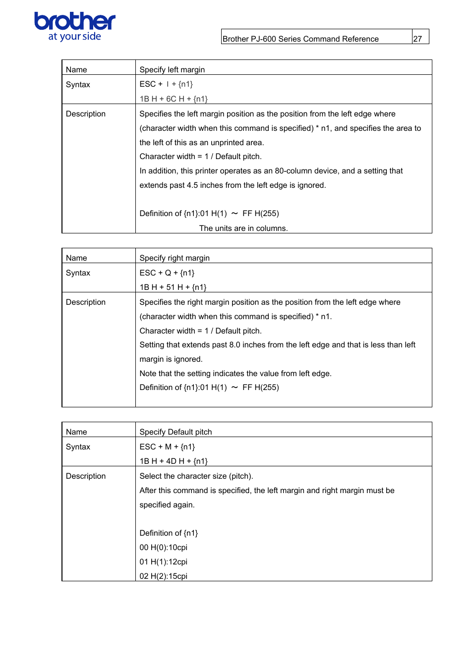Brother PJ-622 User Manual | Page 29 / 48