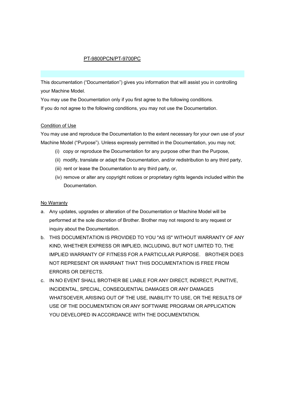 Brother PT-9700PC User Manual | Page 2 / 104