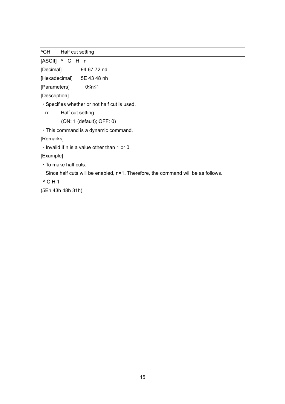Ch half cut setting, Half cut setting | Brother PT-9700PC User Manual | Page 41 / 104