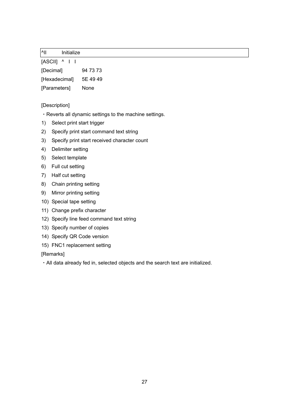 Ii initialize, Initialize | Brother PT-9700PC User Manual | Page 53 / 104