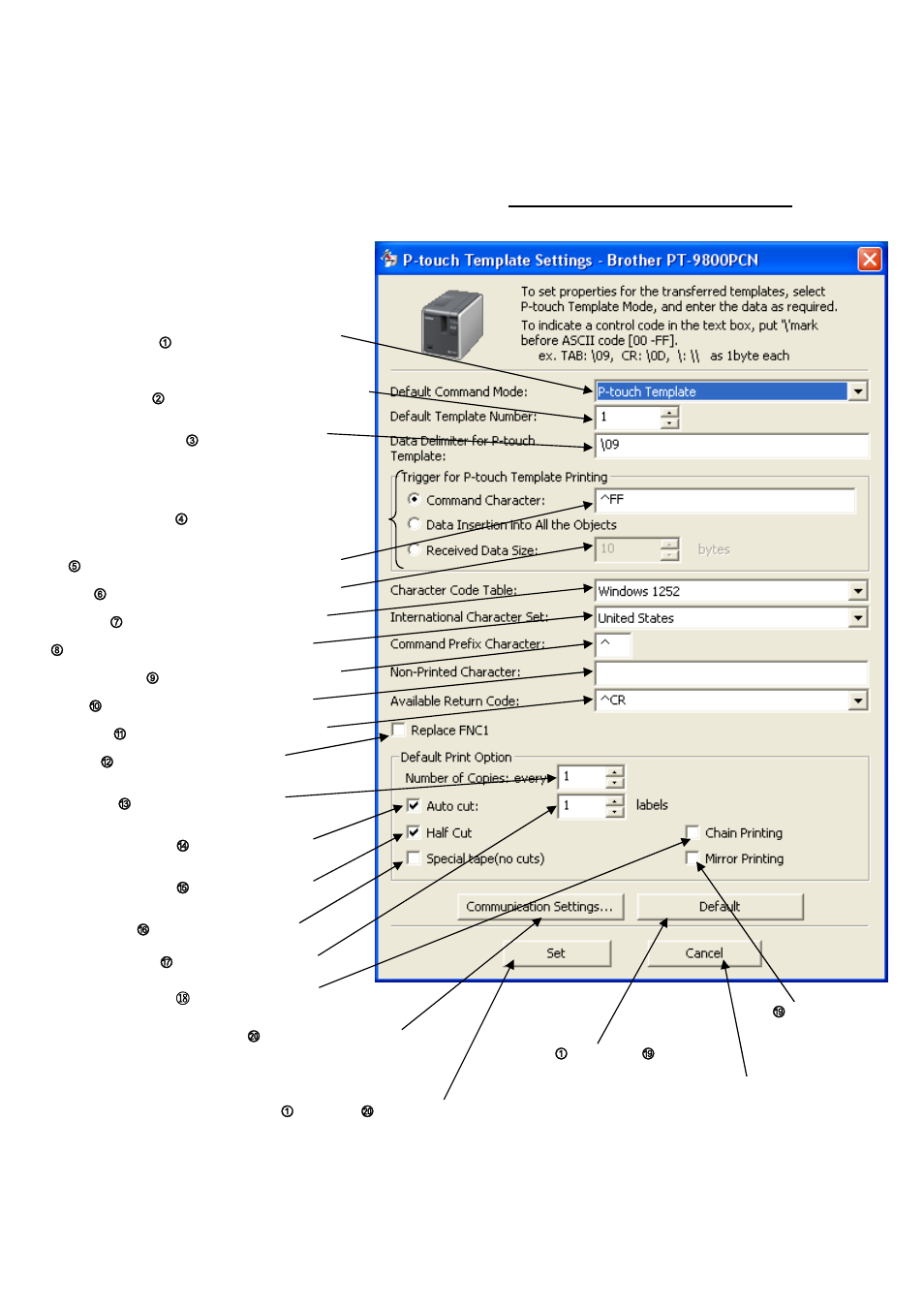 P-touch template settings tool | Brother PT-9700PC User Manual | Page 7 / 104