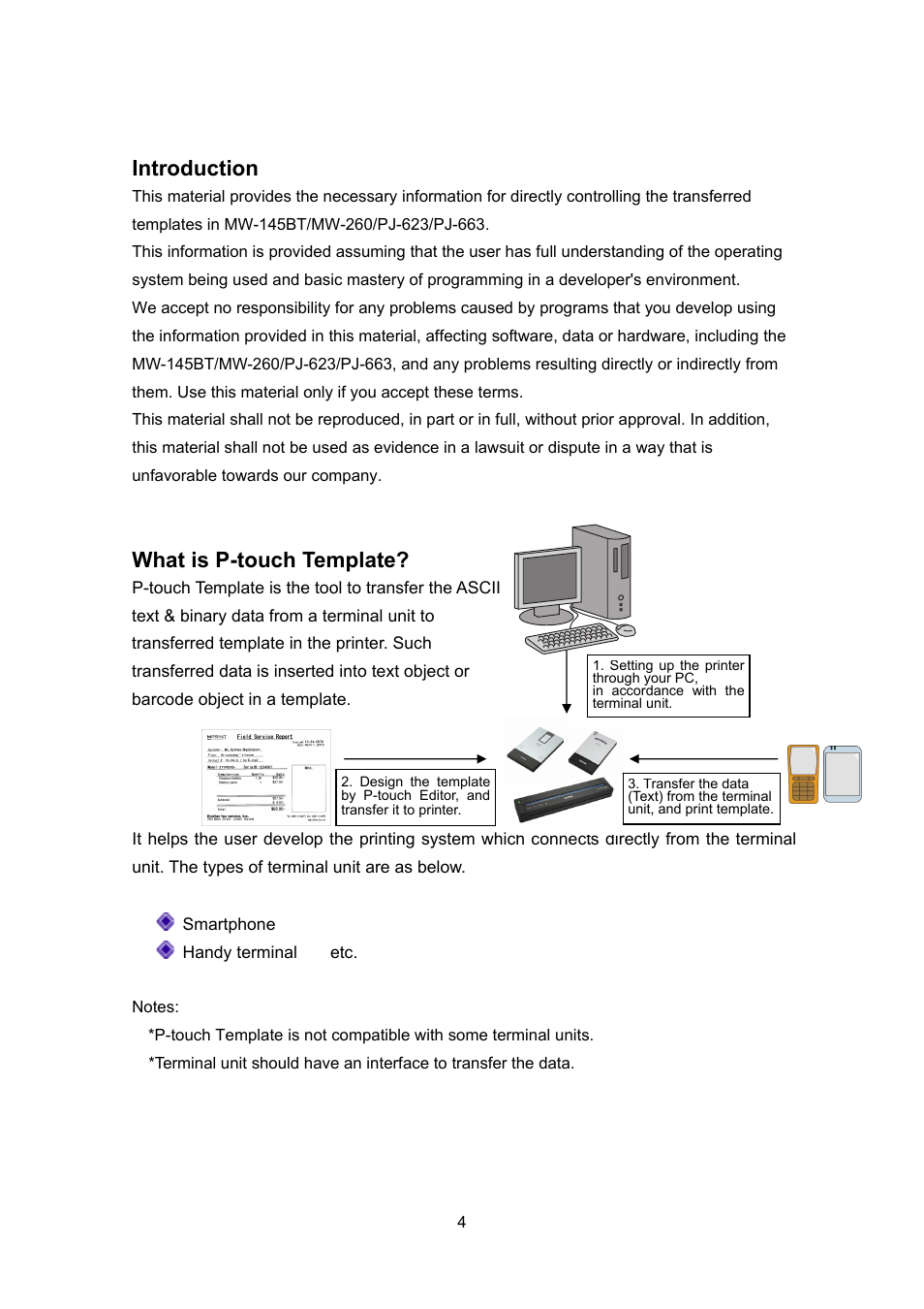 Introduction, What is p-touch template | Brother MW-260 User Manual | Page 4 / 76