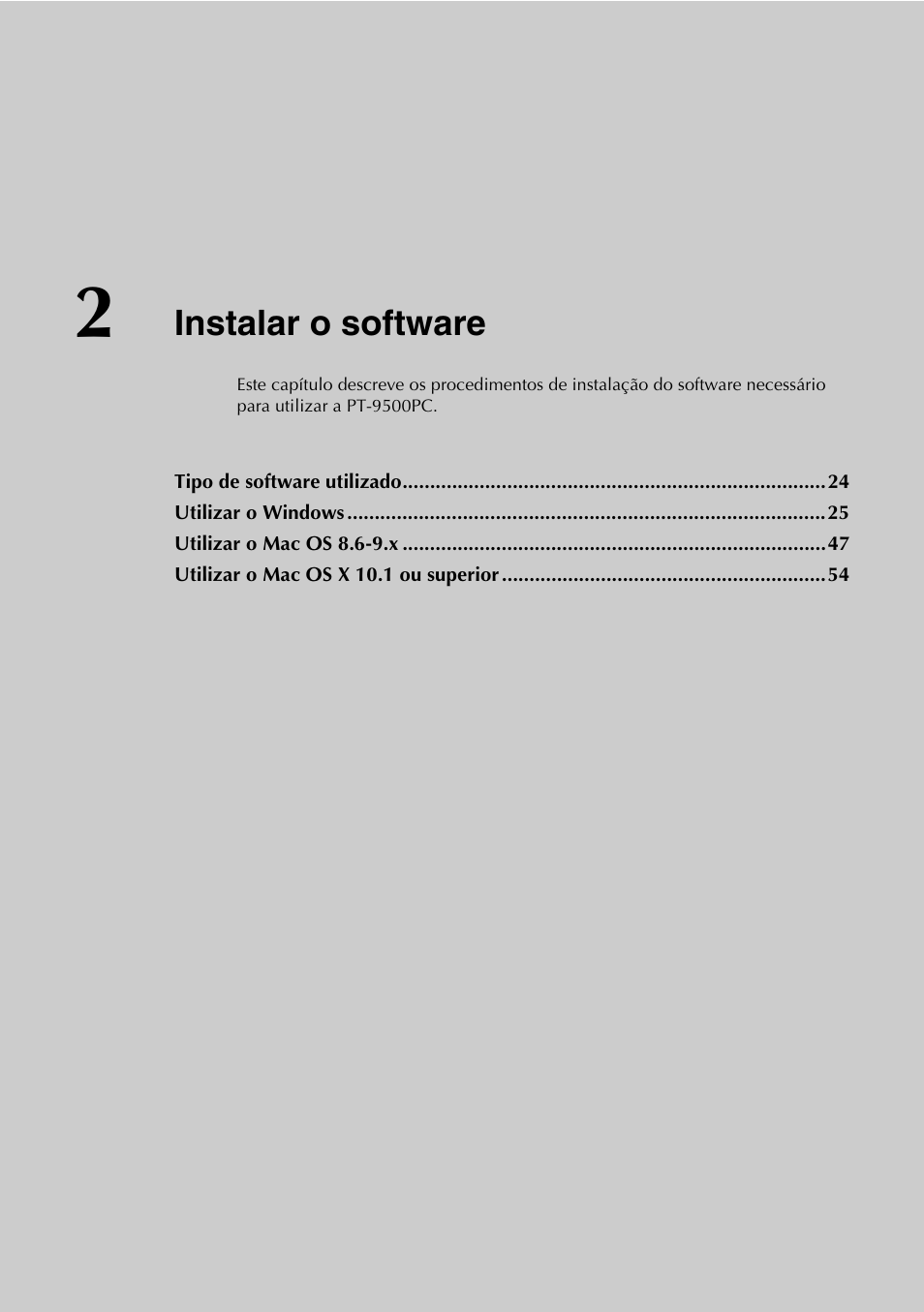 2 instalar o software, Consulte “instalar o software, P.23) | Instalar o software, Para “instalar o software | Brother PT-9500PC User Manual | Page 141 / 353