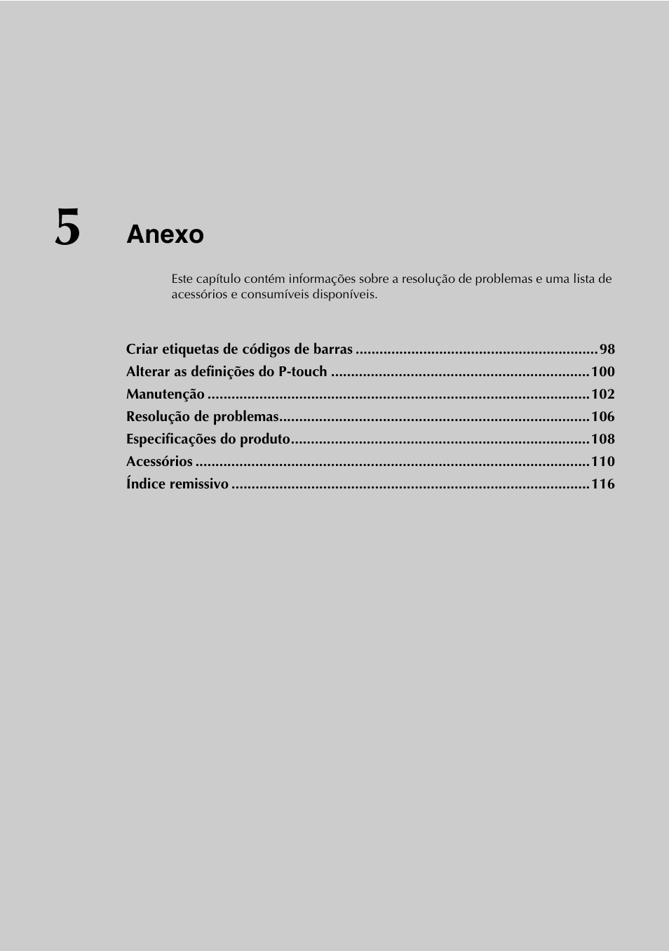 5 anexo, Anexo | Brother PT-9500PC User Manual | Page 215 / 353
