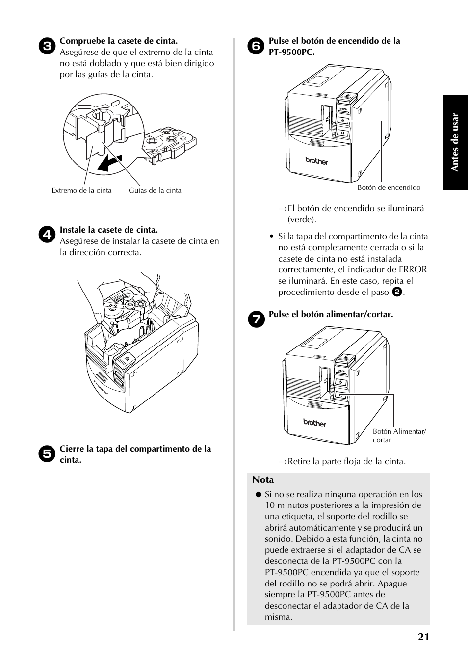 Brother PT-9500PC User Manual | Page 22 / 353