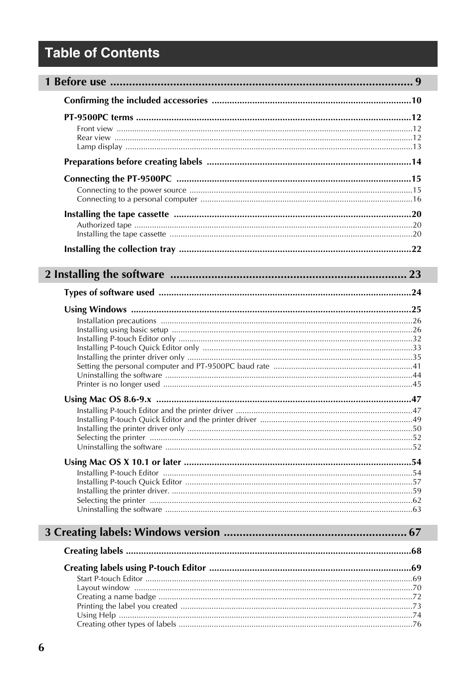 Brother PT-9500PC User Manual | Page 241 / 353