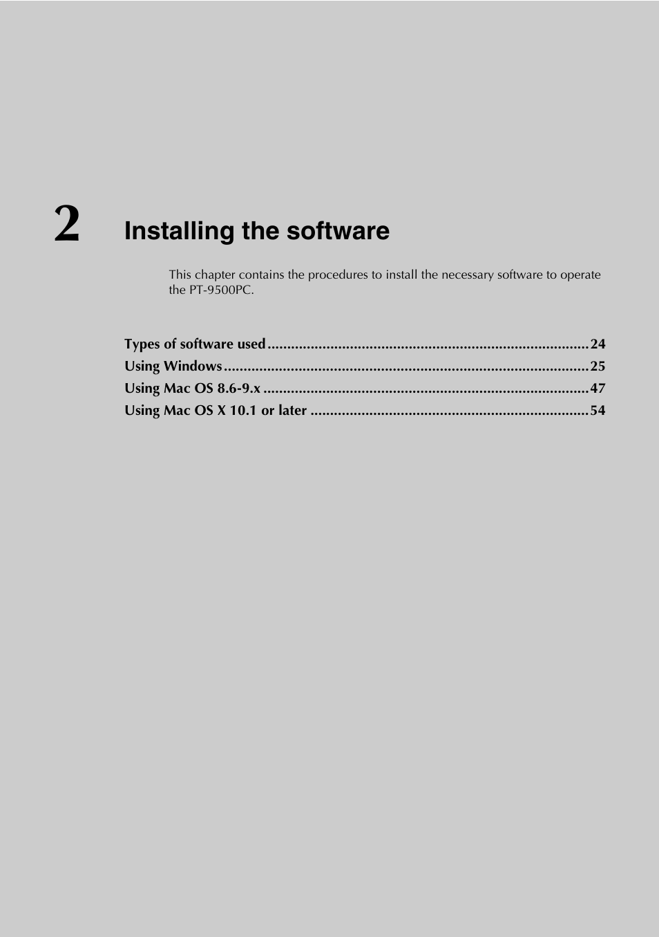 2 installing the software, To “installing the software, P.23) | Installing the software, Oceed to “installing the software | Brother PT-9500PC User Manual | Page 258 / 353
