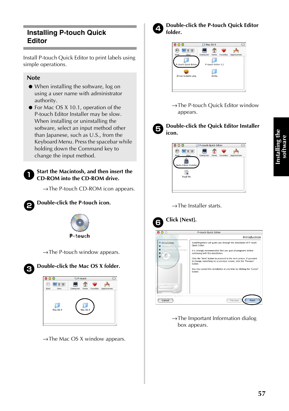 Installing p-touch quick editor | Brother PT-9500PC User Manual | Page 292 / 353