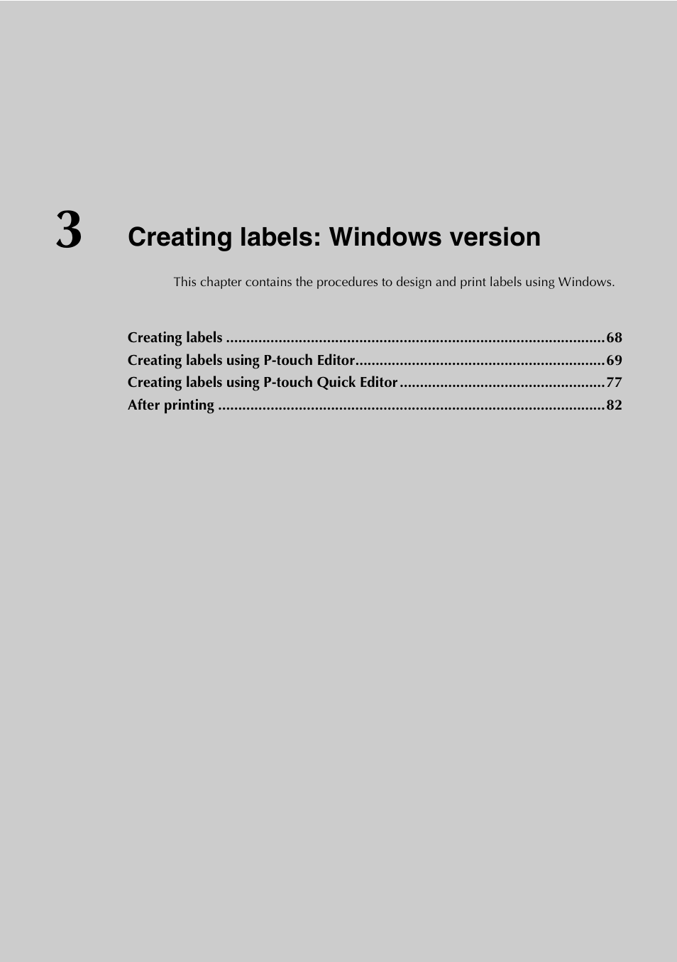 3 creating labels: windows version, Creating labels: windows version, P.67) | Brother PT-9500PC User Manual | Page 302 / 353