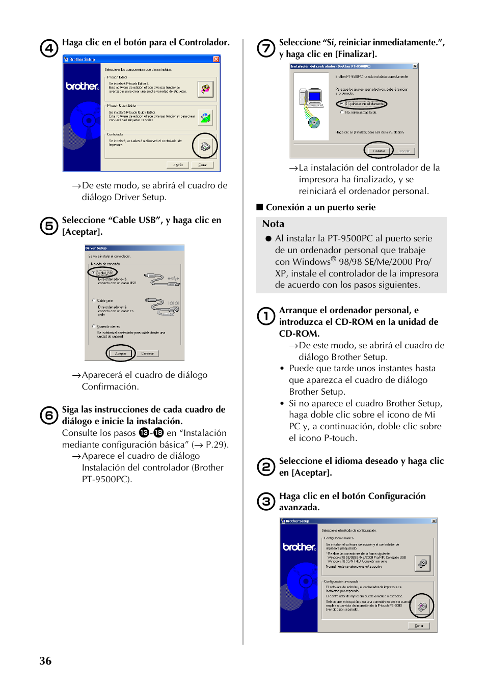 P.36) | Brother PT-9500PC User Manual | Page 37 / 353