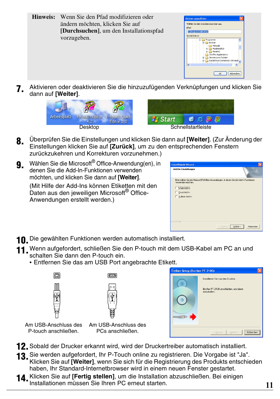 Brother PT-2100 User Manual | Page 12 / 46