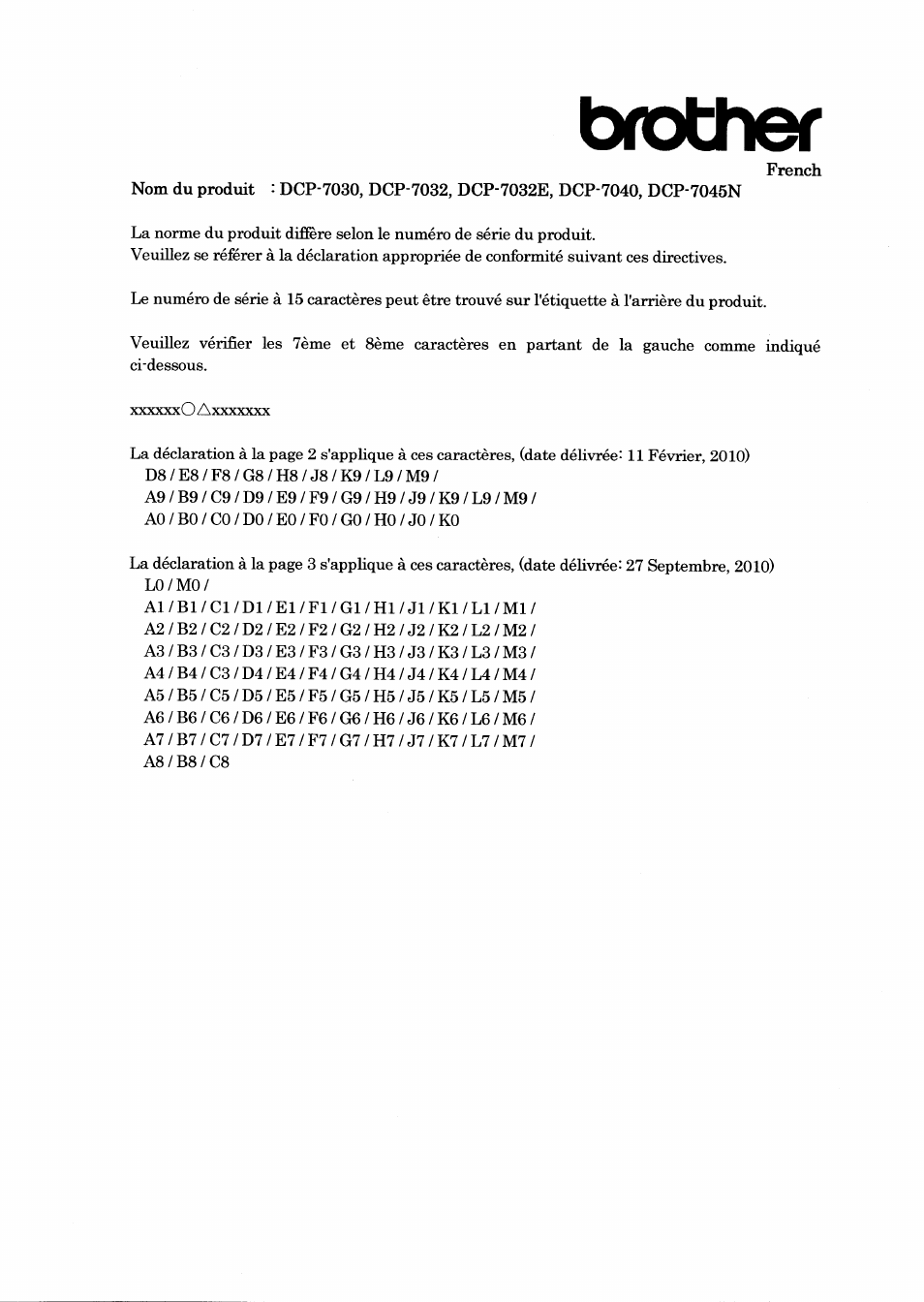 Brother, French | Brother DCP-7045N User Manual | Page 4 / 21