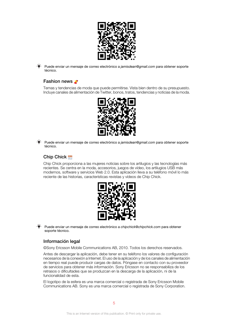Sony Ericsson Design Experience Pack XP131(XP131) User Manual | Page 5 / 13