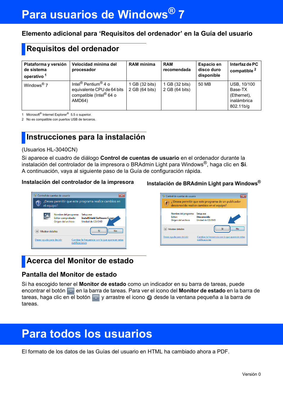 Brother HL-3040CN User Manual | 1 page