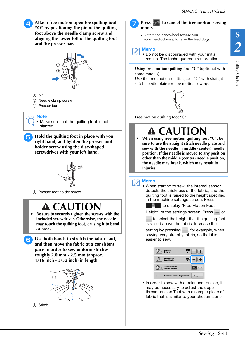 Caution | Brother Innov-is V5 User Manual | Page 109 / 312