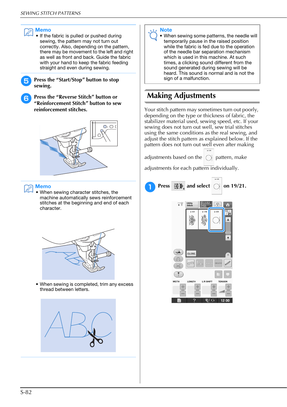 Making adjustments | Brother Innov-is V5 User Manual | Page 150 / 312