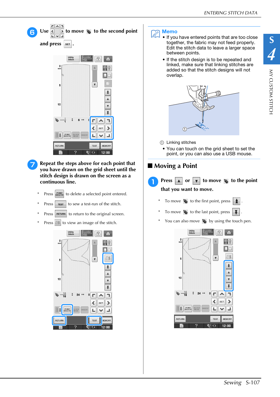 Moving a point | Brother Innov-is V5 User Manual | Page 175 / 312