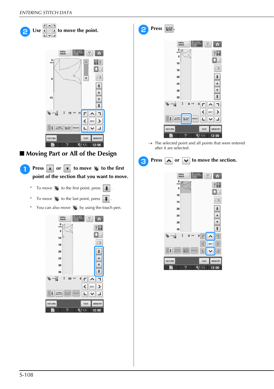 Moving part or all of the design | Brother Innov-is V5 User Manual | Page 176 / 312