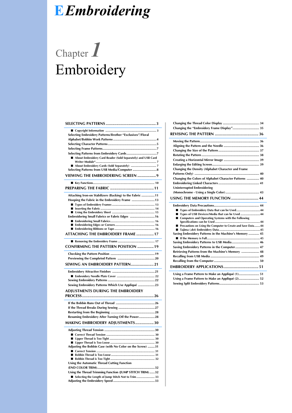 Eembroidering embroidery, Chapter | Brother Innov-is V5 User Manual | Page 182 / 312