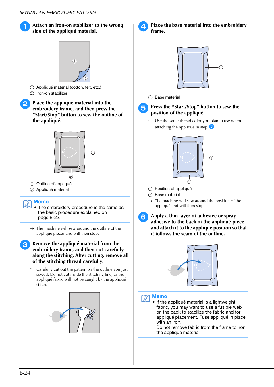 E-24 | Brother Innov-is V5 User Manual | Page 204 / 312