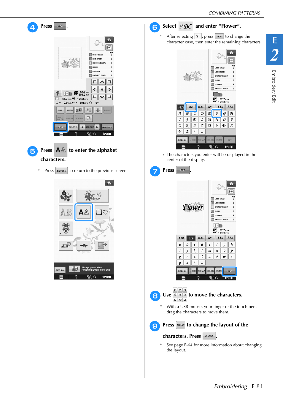 Brother Innov-is V5 User Manual | Page 261 / 312