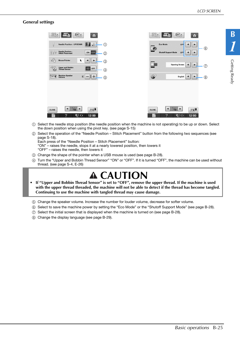 Caution | Brother Innov-is V5 User Manual | Page 27 / 312