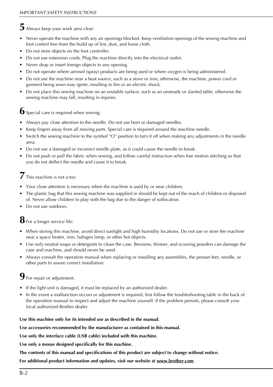 Brother Innov-is V5 User Manual | Page 4 / 312