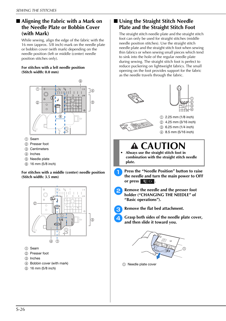 Caution | Brother Innov-is V5 User Manual | Page 94 / 312