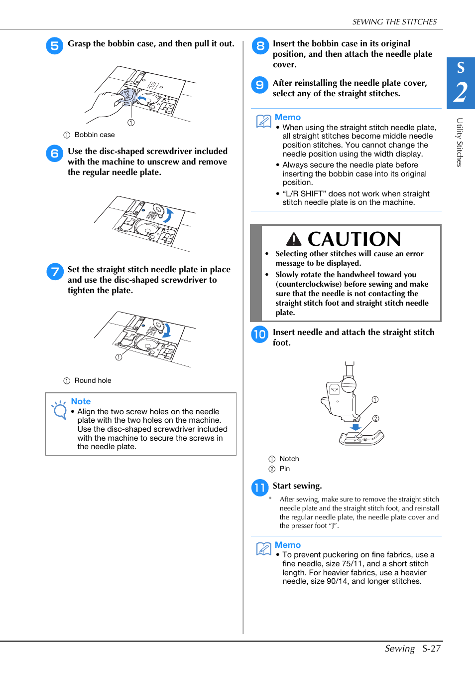 Caution | Brother Innov-is V5 User Manual | Page 95 / 312