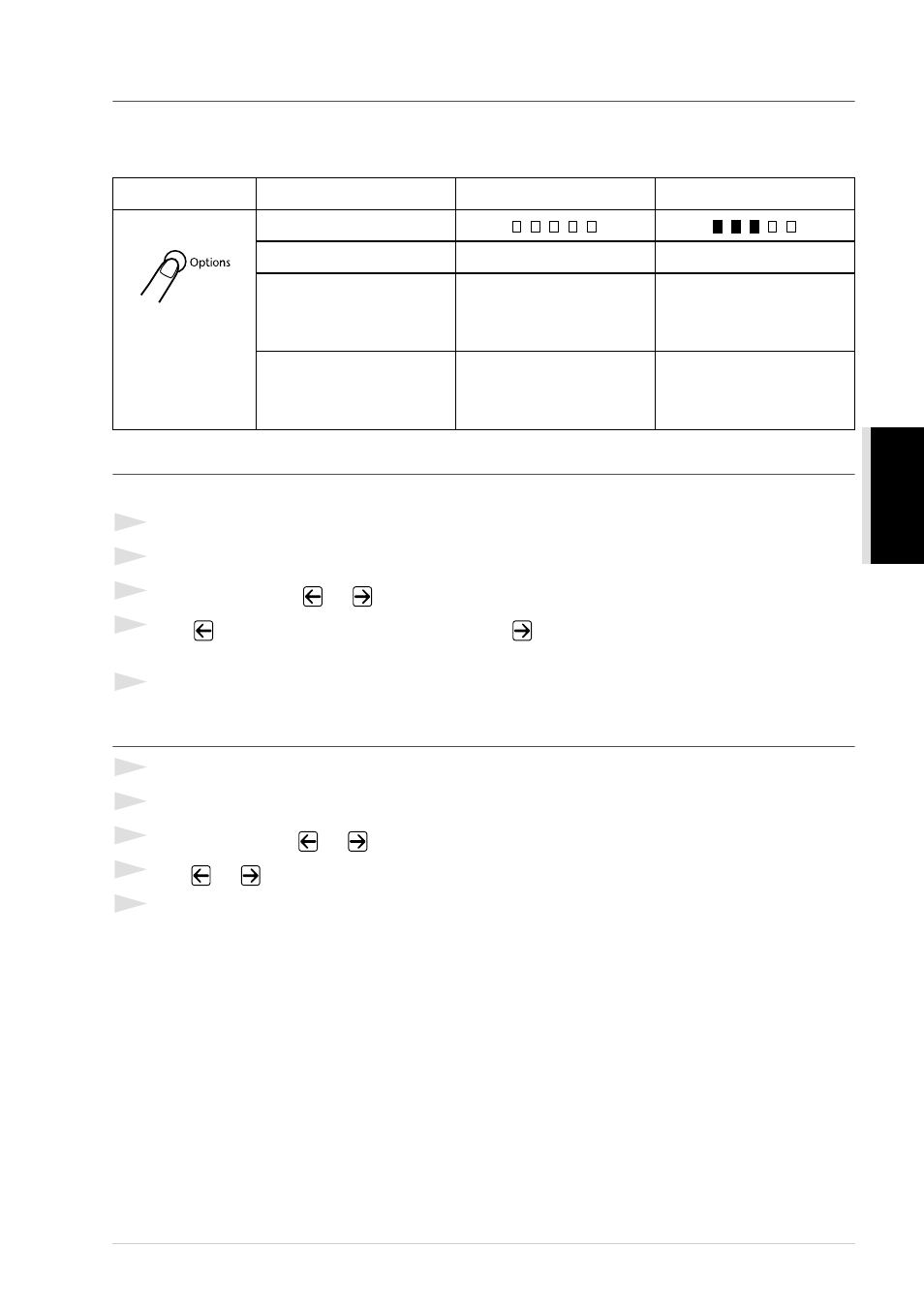 Using the options key, Copy contrast, Sorting multiple copies (using adf) | Brother MFC-9760 User Manual | Page 23 / 109