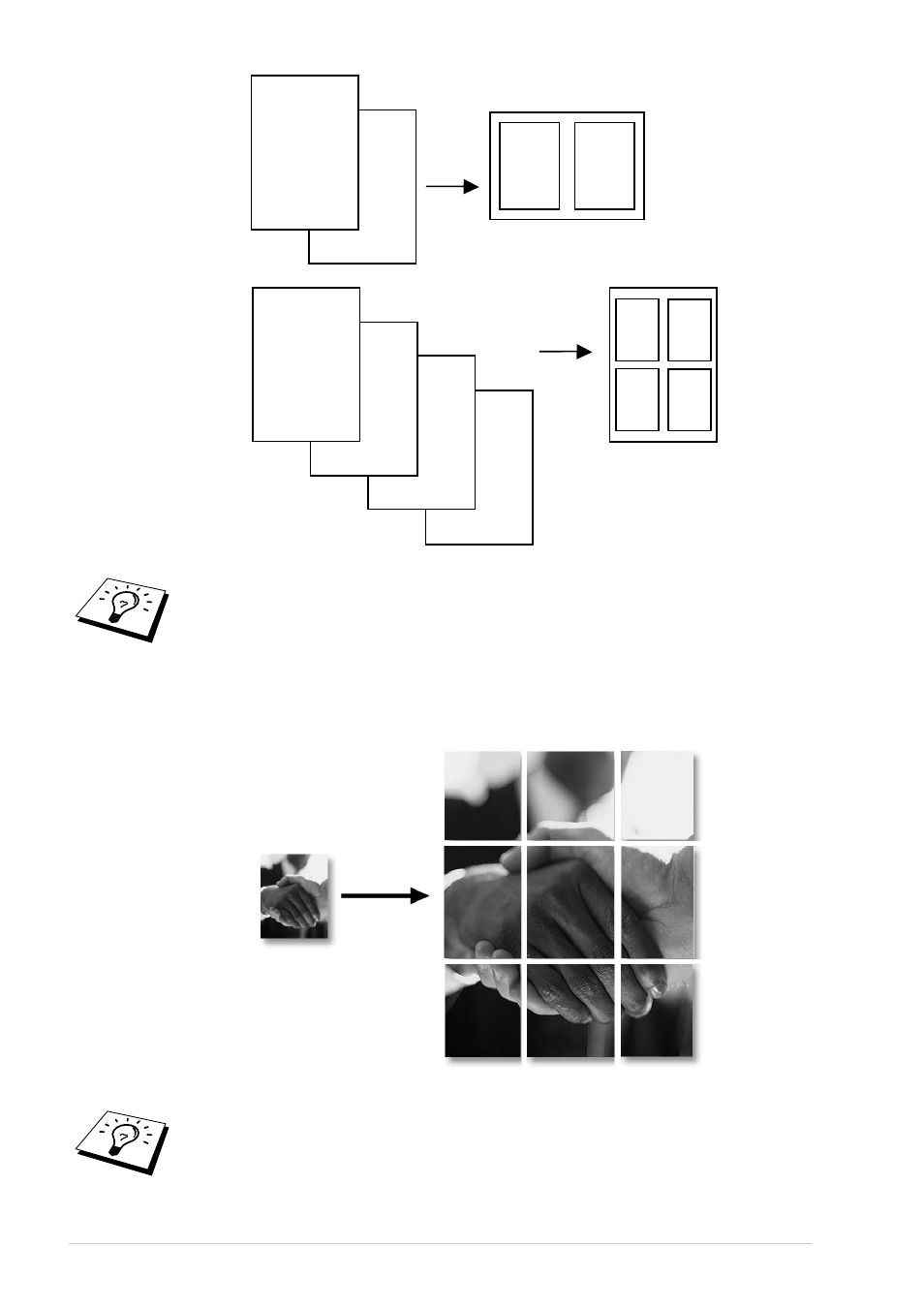 2 in 1, 4 in 1, Poster | Brother MFC-9760 User Manual | Page 26 / 109