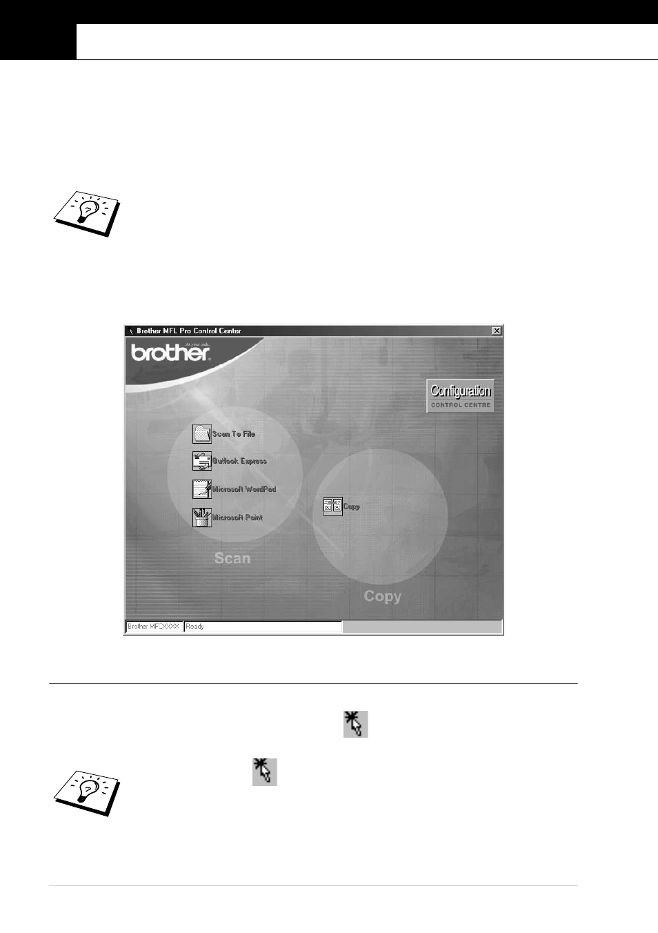Brother control centre, Autoload the brother control centre, Chapter 5 | Using the windows, Based brother control centre, For windows, Only) | Brother MFC-9760 User Manual | Page 52 / 109