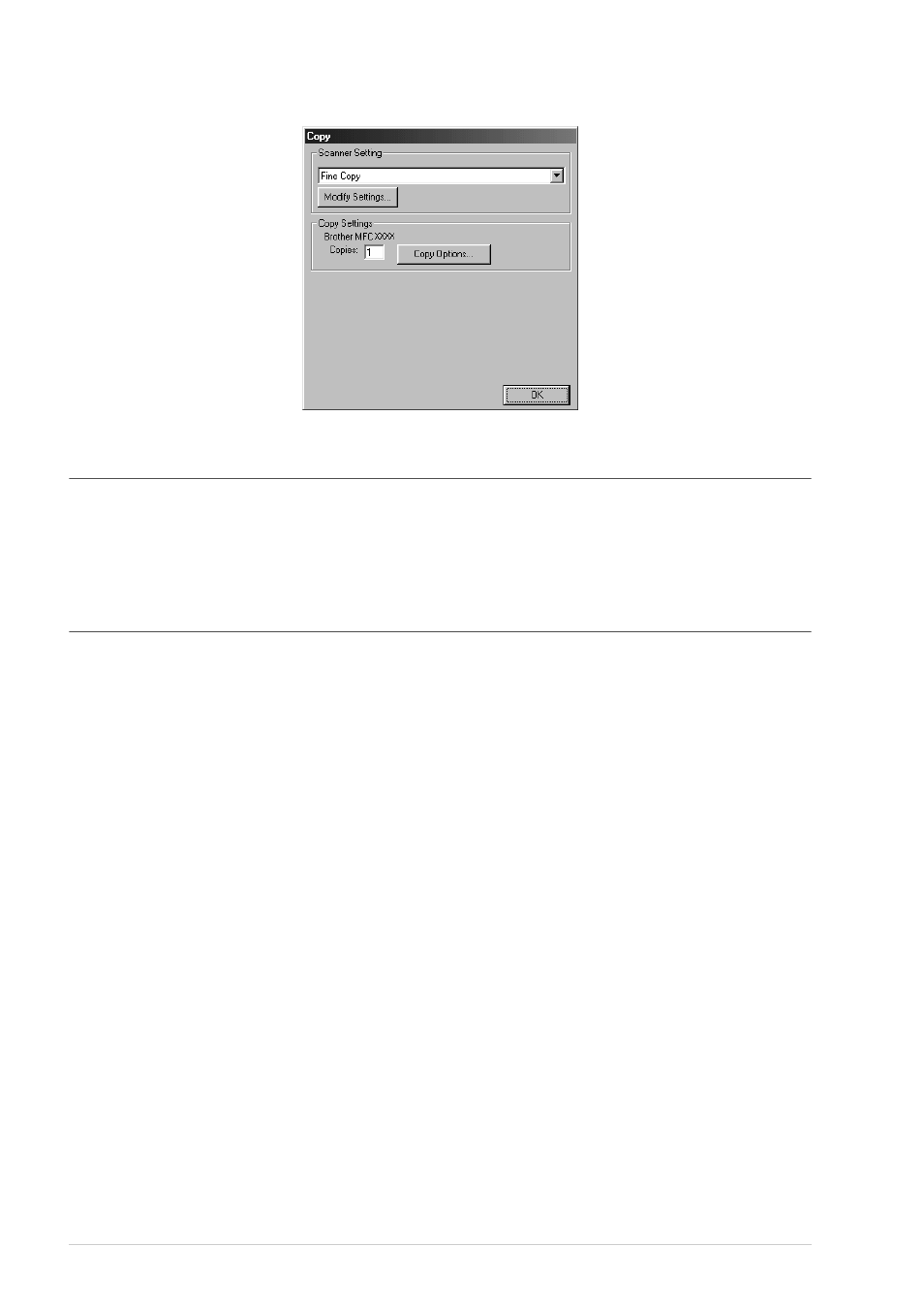 Copy, Scanner settings, Copy settings | Brother MFC-9760 User Manual | Page 62 / 109