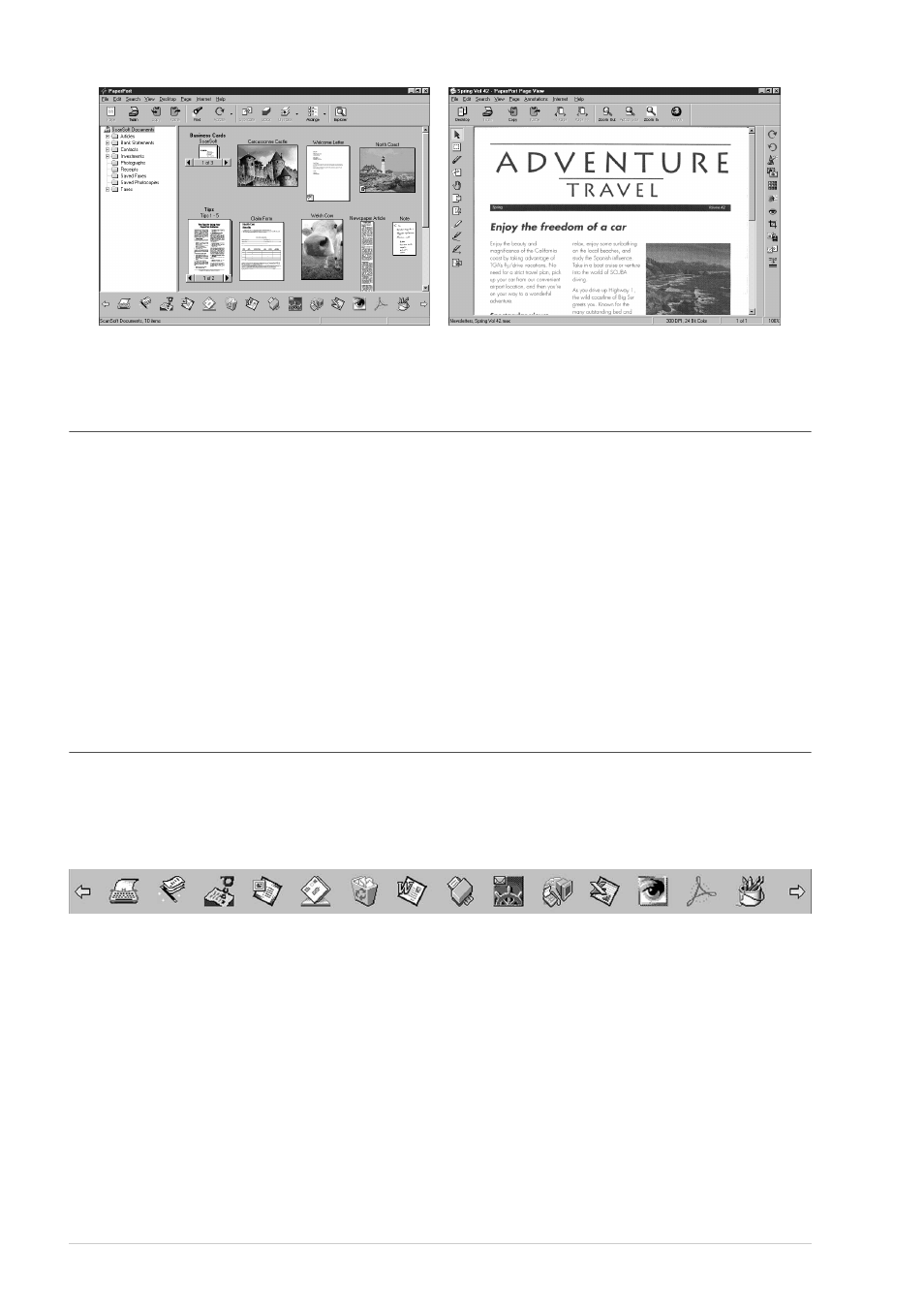 Organizing your items in folders, Links to many other applications | Brother MFC-9760 User Manual | Page 64 / 109