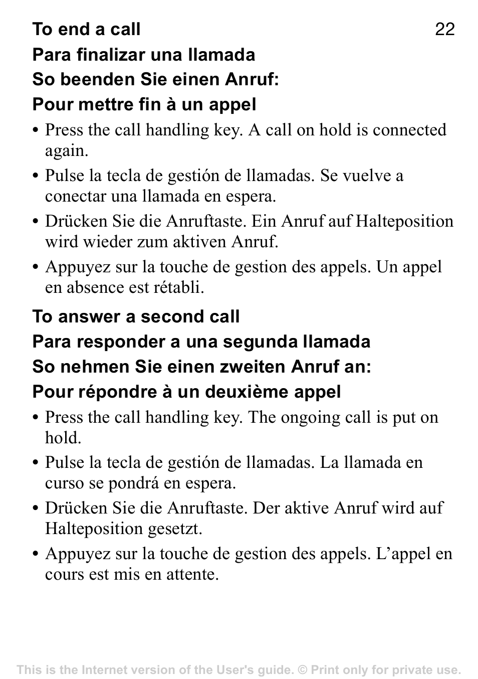 Sony Ericsson Stereo-Bluetooth-Headset HBH-DS220(DS220) User Manual | Page 22 / 36