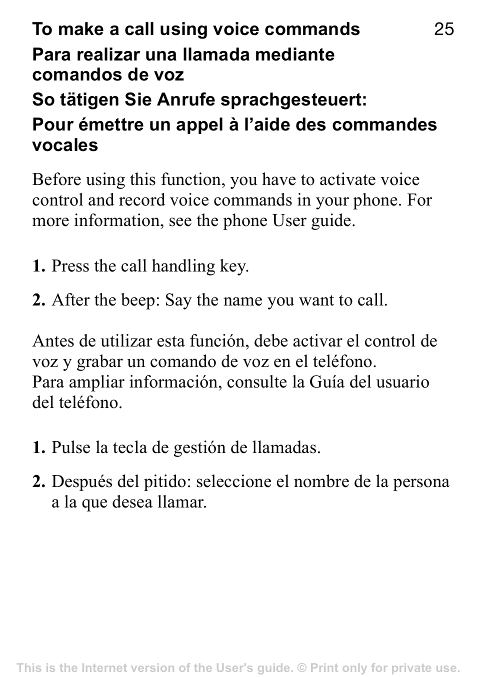 Sony Ericsson Stereo-Bluetooth-Headset HBH-DS220(DS220) User Manual | Page 25 / 36