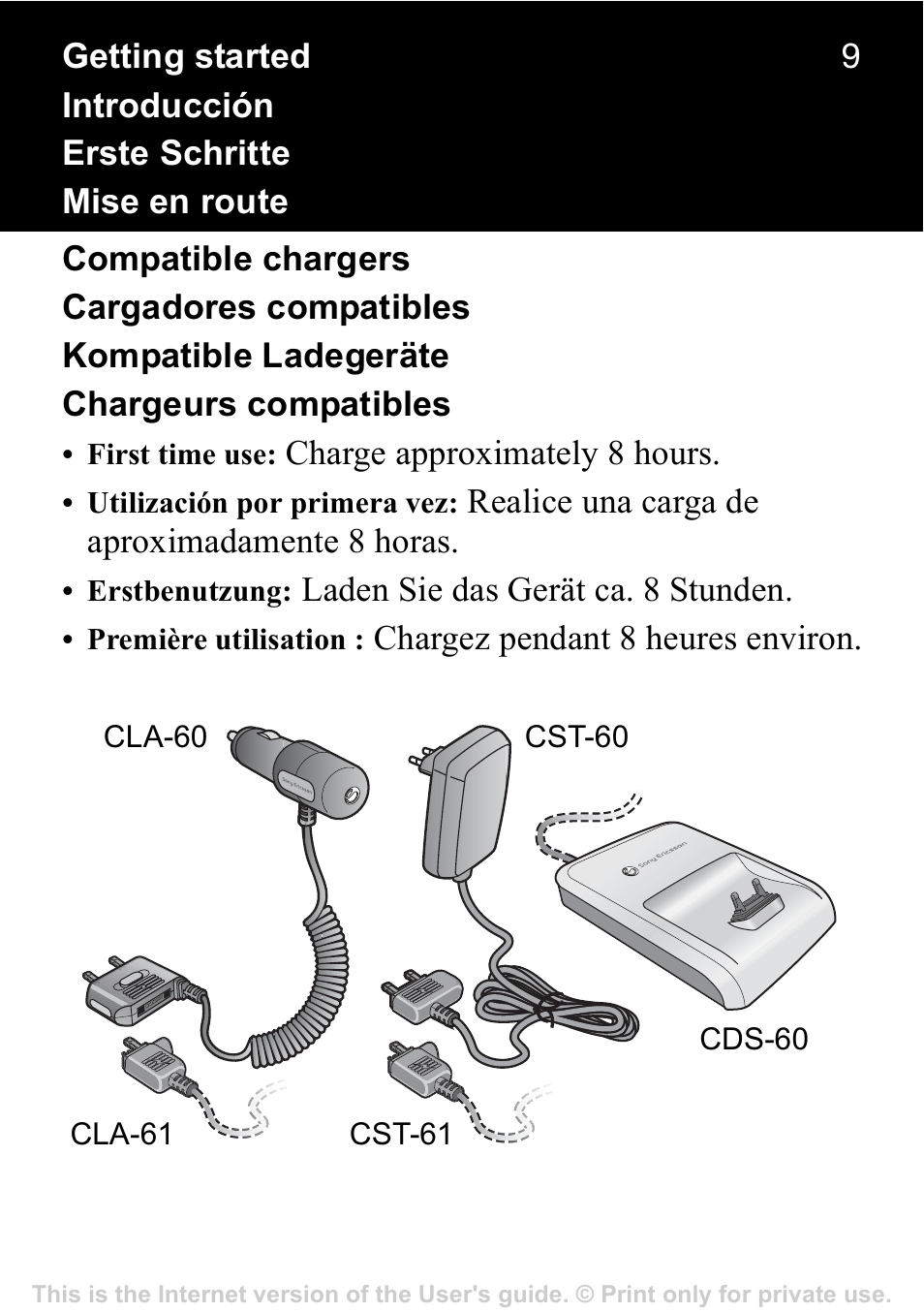 Sony Ericsson Stereo-Bluetooth-Headset HBH-DS220(DS220) User Manual | Page 9 / 36