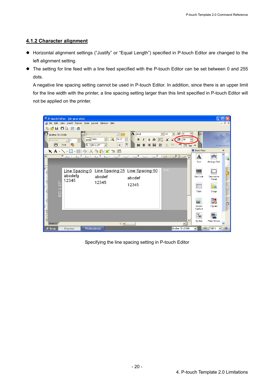 2 character alignment | Brother TD-2120N User Manual | Page 26 / 115