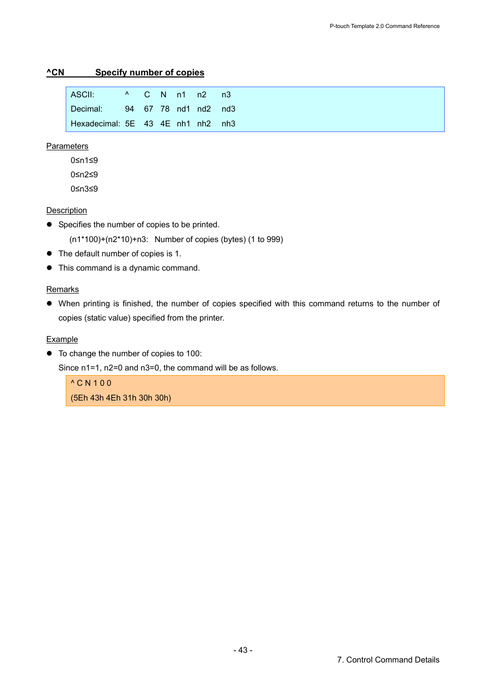 Cn specify number of copies, Specify number of copies | Brother TD-2120N User Manual | Page 49 / 115