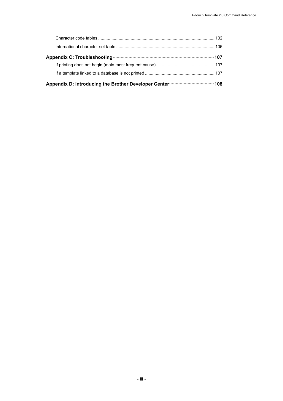 Brother TD-2120N User Manual | Page 6 / 115