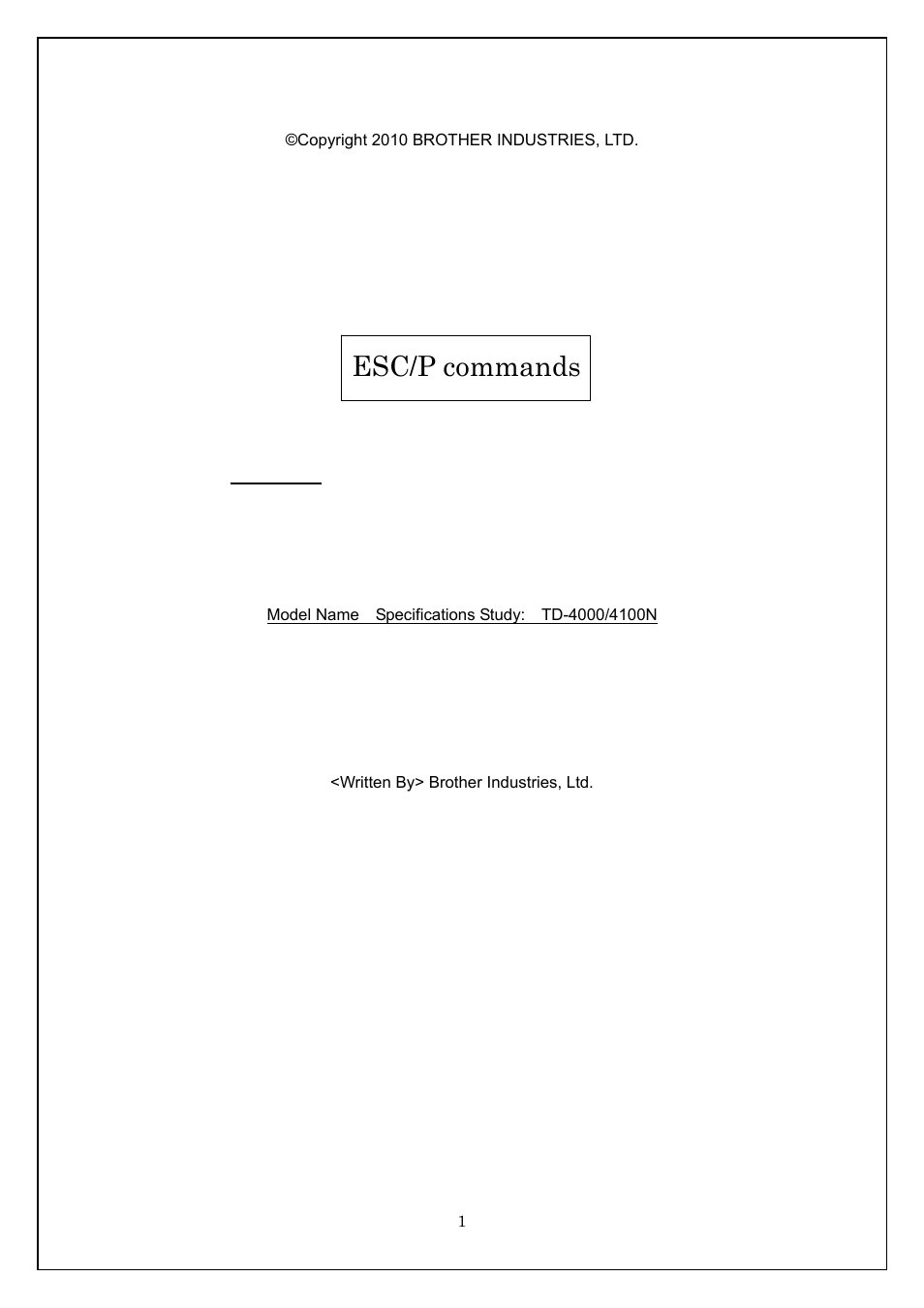 Brother TD-4100N User Manual | 115 pages