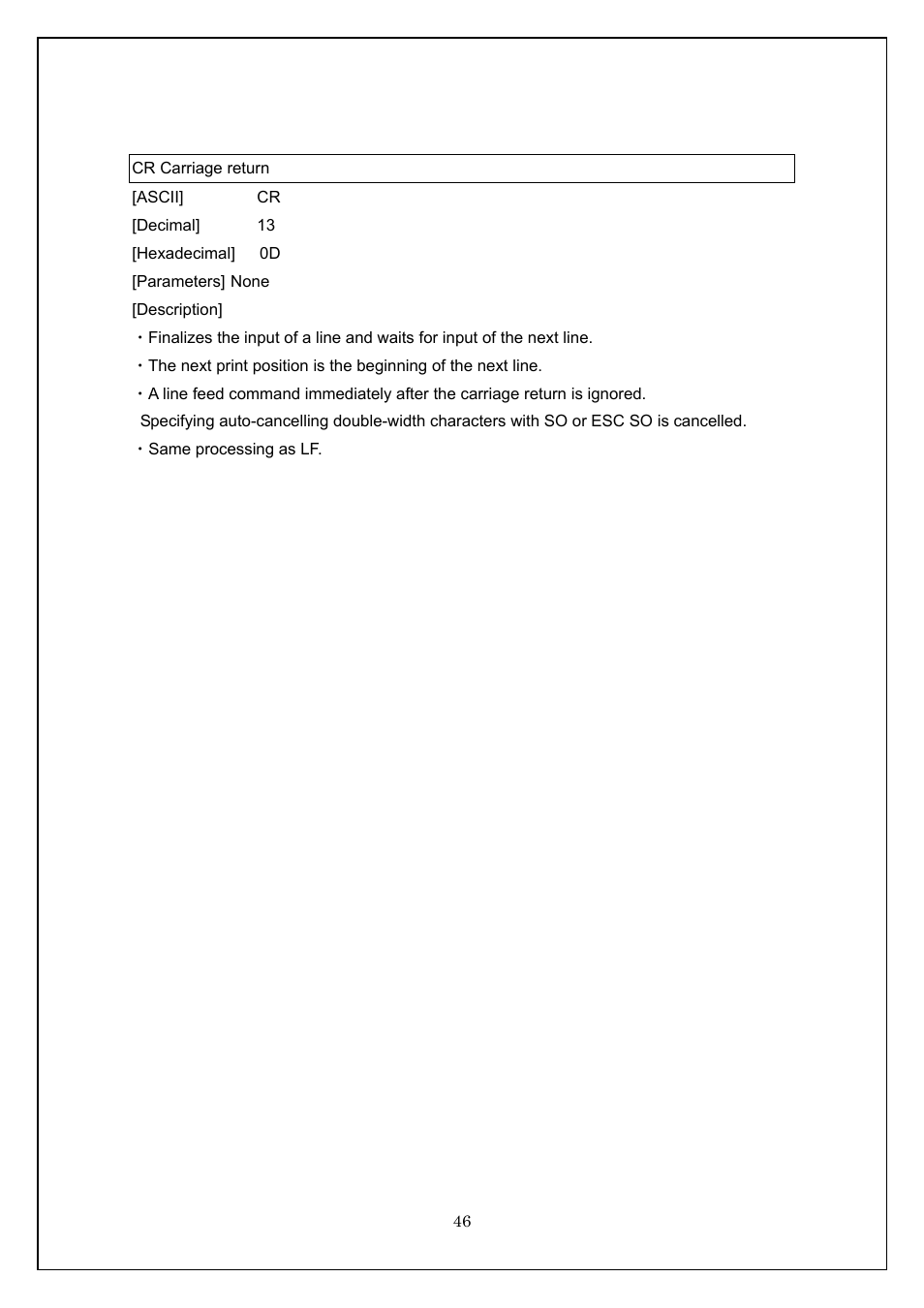 Cr carriage return | Brother TD-4100N User Manual | Page 46 / 115