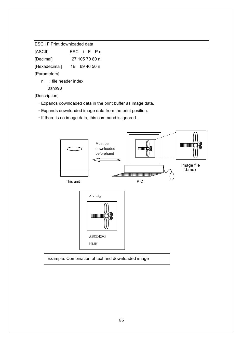 Esc i f print downloaded data | Brother TD-4100N User Manual | Page 85 / 115