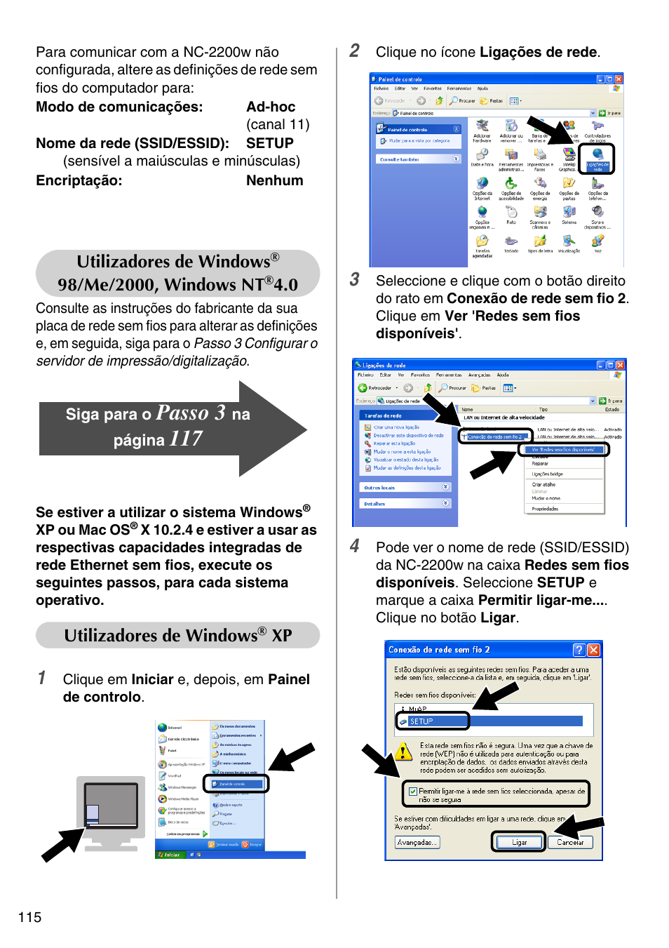 Passo 3, English | Brother NC-2200W User Manual | Page 116 / 159