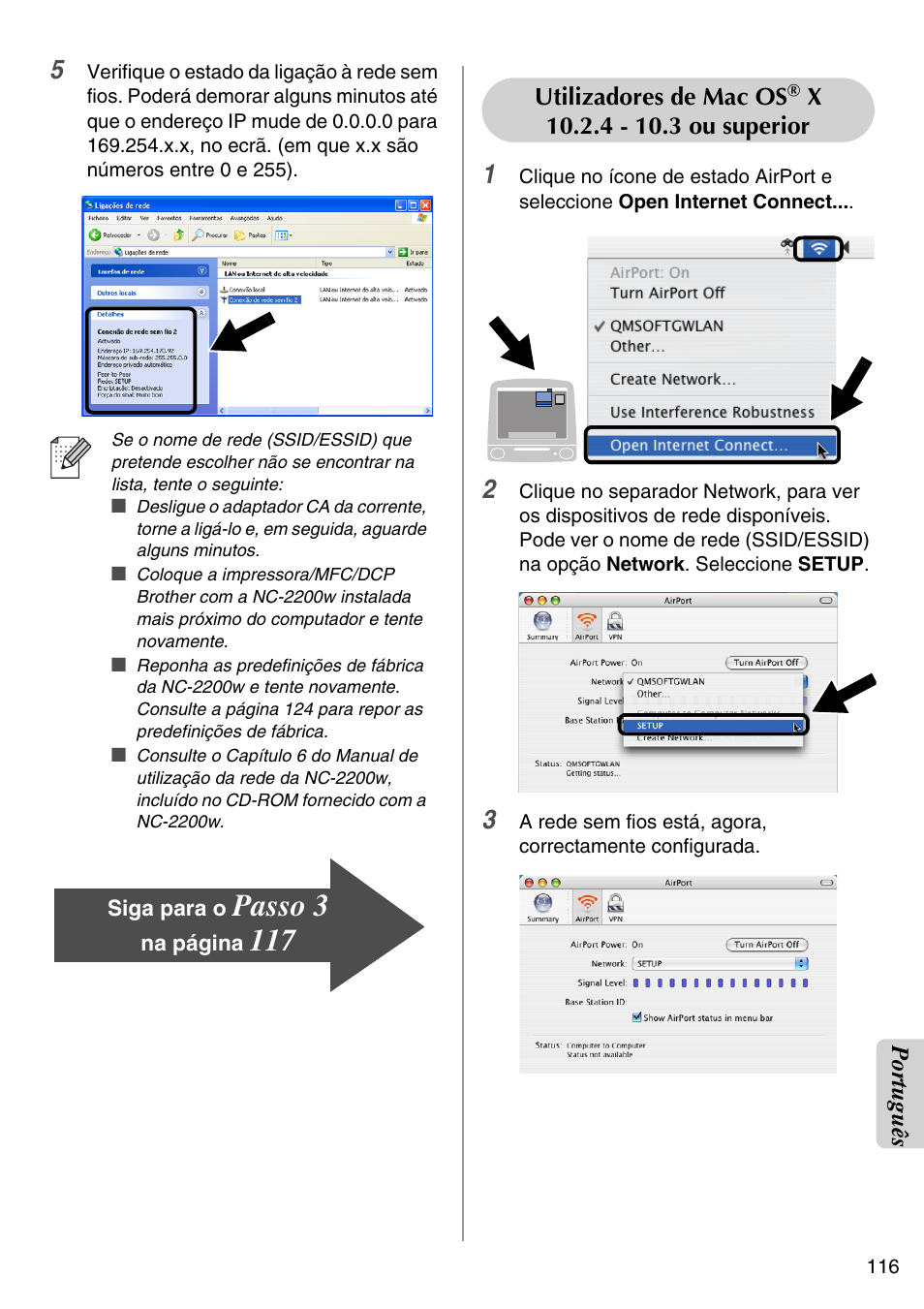 Passo 3, English | Brother NC-2200W User Manual | Page 117 / 159